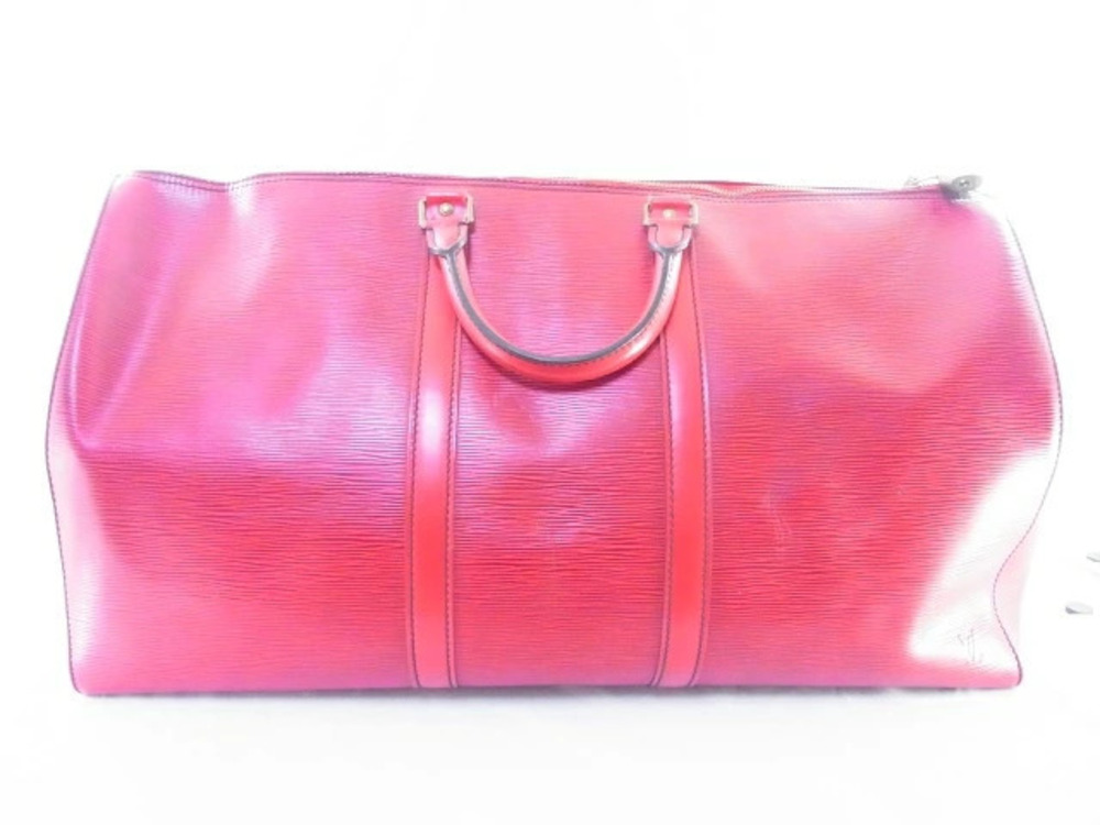 LOUIS VUITTON Keepall Boston Bag Epi Leather Castilian Red